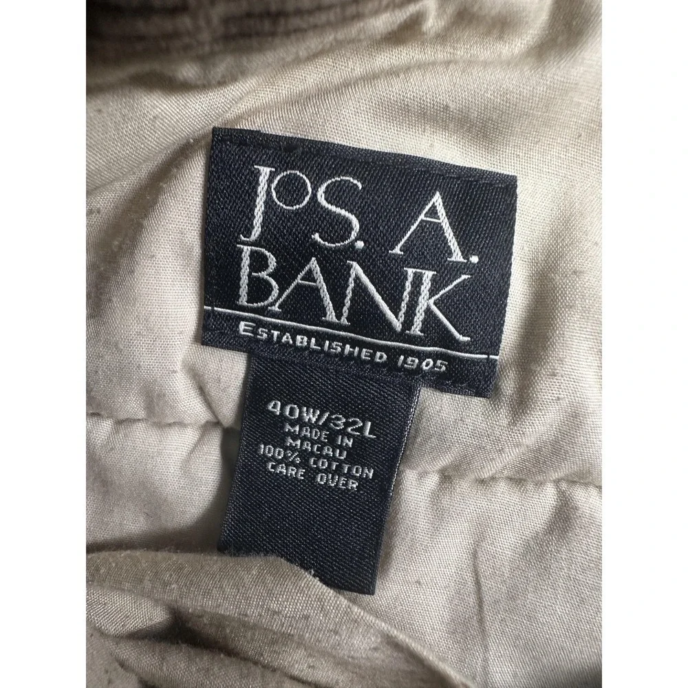 Jos A Bank Pant Wide Wale Corduroy Mens 40x32 Pleated‎ Baggy Classic Comfort Y2K